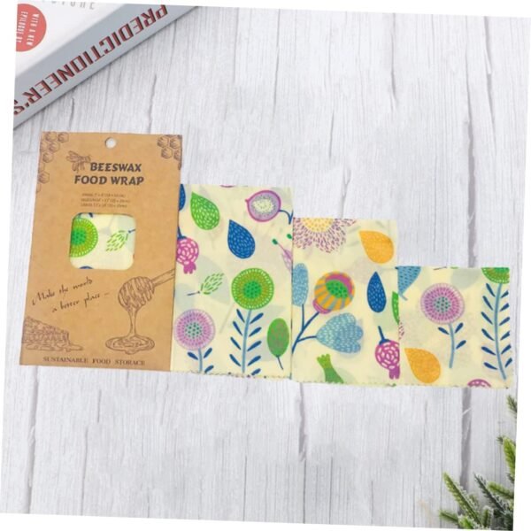 Amosfun 9 Pcs Beeswax Wrap Reusable Sandwich Bags Food Wrapper Beeswax Sandwich Wrap Beeswax Food Wraps Reusable Food Wraps Food Storage Wrap Beewax Food Wraps Household - Image 3