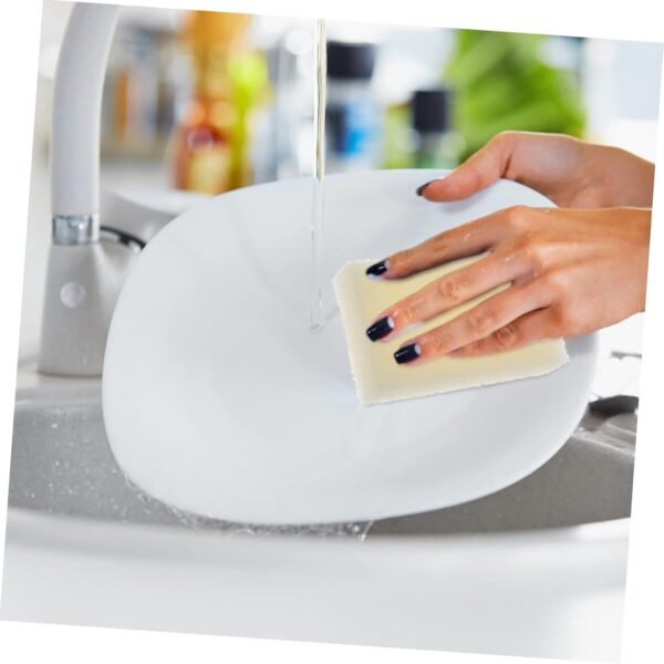 12pcs Sponge Brush Natural Dish Scrubbers Kitchen Cleaning Sponge Kitchen Dish Sponges Kitchenware Cleaner Kitchen Towels Pan Sponge Bowl Washing Tools Natural Sponges Sink Beige - Image 5