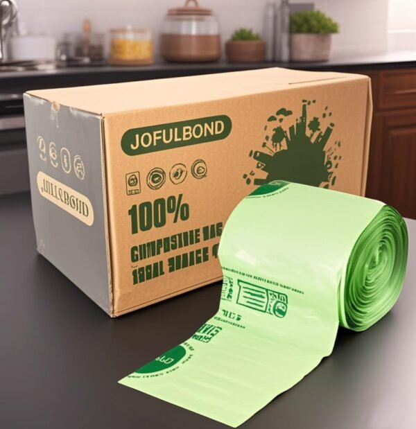 Biodegradable,Recyclable,Compostable Trash Bags,13 Gallon,100 Count,Used For Kitchen yard,Heavy Duty Unscented,1.2 Mils,60 Liter,Tall Kitchen Food Scrap Waste Bags,Strong Thicken Rubbish Waste Strong - Image 8