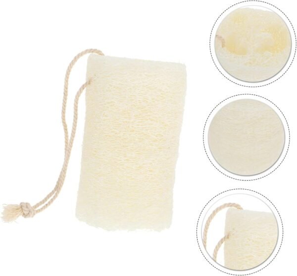 Mikinona 3pcs Loofah Exfoliating Body Scrubber Cleaning Sponge Cleaning Scrubber Natural Dish Sponge Body Sponge Natural Sea Sponge Natural Sponge Natural Loofa Sponges Organic Luffa Beige - Image 8