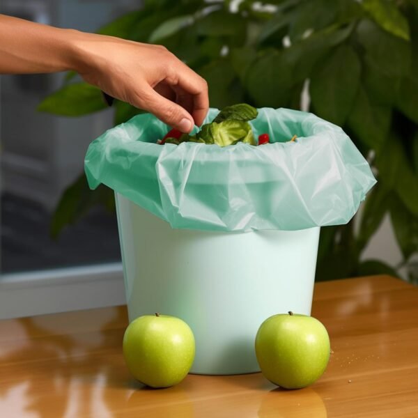 Compostable Trash Bags 1.2 Gallon 150 Packs,AYOTEE Small Compost Bags,Small Biodegradable Trash Bags Green Are Suitable For 1-2 Gallon And 4-8 Liter Small Trash bags can liner - Image 7