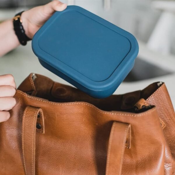 Silicone Bento Box for Kids and Adults- BPA Free, 3 Compartment Lunch Box - Microwave, Dishwasher and Freezer Safe - Perfect for Work, School and On-the-Go Meals - Image 7