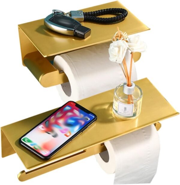 Unomor Golden Paper Towel Holders Cell Phone Paper Towel Holder Gold Paper Towel Holder - Image 8