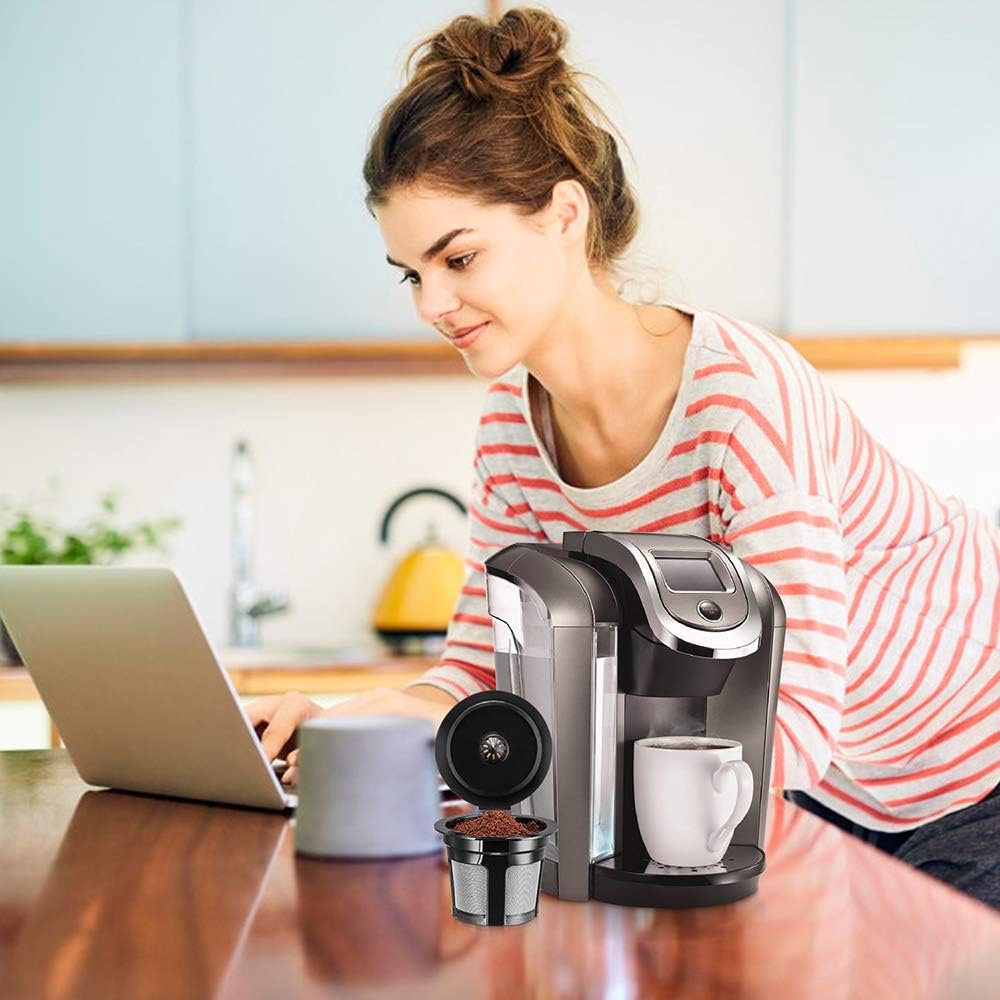 6 Pack Reusable K Cups, Universal Fit Reusable Coffee Filters with Food Grade Stainless Steel Mesh Eco-Friendly Coffee Pods, for 1.0 and 2.0 Brewers - Image 7