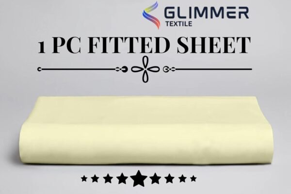 1PC Fitted Sheet| Organic Cotton| 1000 TC| | Twin XL Size (39"X80") with 16" INCH DEEP Pocket| Skin Friendly|Comfy & Very Soft| Wrinkle Free| Ivory - Image 7