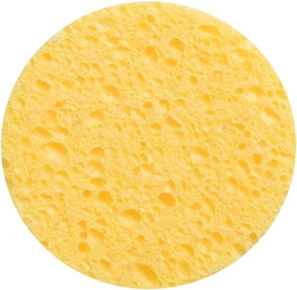 ForPro Professional Collection Compressed Cellulose, Round Face, and Body Sponge, Natural Yellow, 2.75”, 100-Count Pack - Image 4