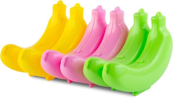 Banana Case - Plastic Banana Holder for Lunch Boxes - Reusable Banana Keeper Cap - Banana Container Storage for Picnic, Camping, Keep Fresh, 6 Pcs