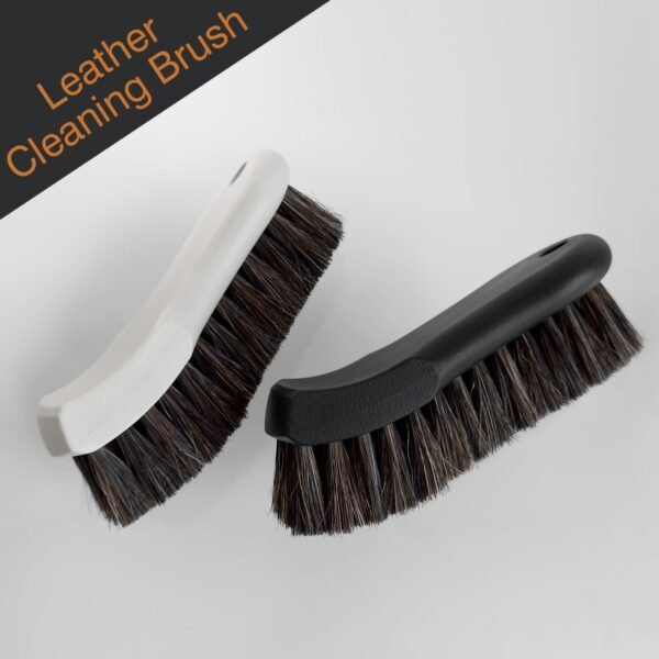 2 pcs Horse Hair Brush for Leather, car wash Brush Furniture, Sneakers, Boots, and More (Works on Natural, Synthetic, Pleather, Faux Leather and More) - Image 2