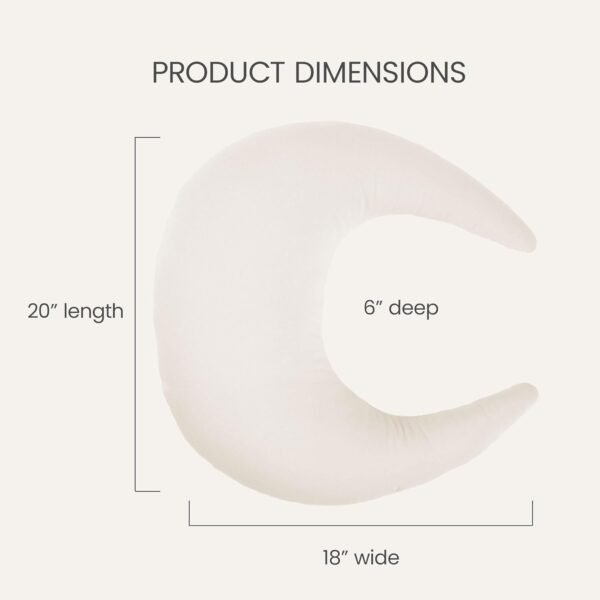 snuggle me Organic Nursing Pillow | Bottle & Breastfeeding Pillow with Organic Cotton Cover & Fiberfill, Machine Washable Feeding Pillow, Newborn Essentials Must Haves (Natural) - Image 4