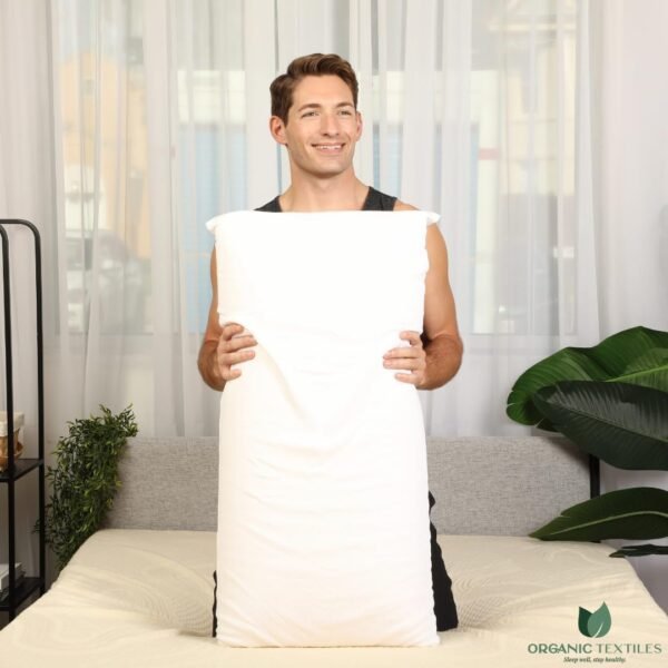 OrganicTextiles DS Latex Pillow with Organic Cotton Cover (Standard Size, Medium) GOTS Certified, Bed Pillow for Sleeping, Neck Pain Relief Help, Head Support, for Side Back Stomach Sleeper - Image 6