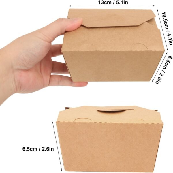 120 Pack 28 oz Cardboard Food Containers, Brown Take out Boxes, To Go Boxes for Food, Paper Food Containers For Food Delivery and Takeaway, Party and Catering Needs, Microwaveable - Image 2