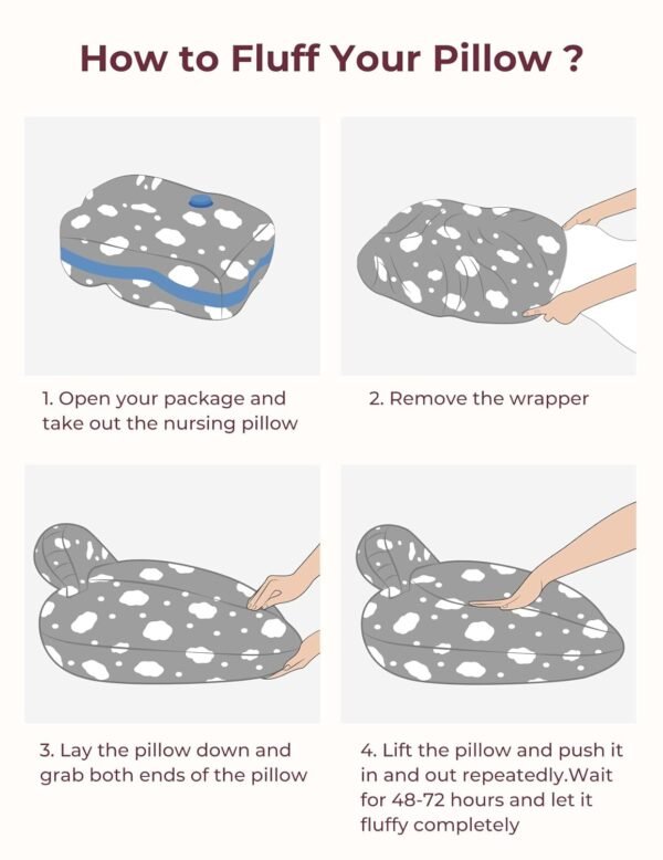 Momcozy Nursing Pillow for Breastfeeding, Original Plus Size Breastfeeding Pillows for More Support for Mom and Baby, with Adjustable Waist Strap and Removable Cotton Cover, Grey - Image 9