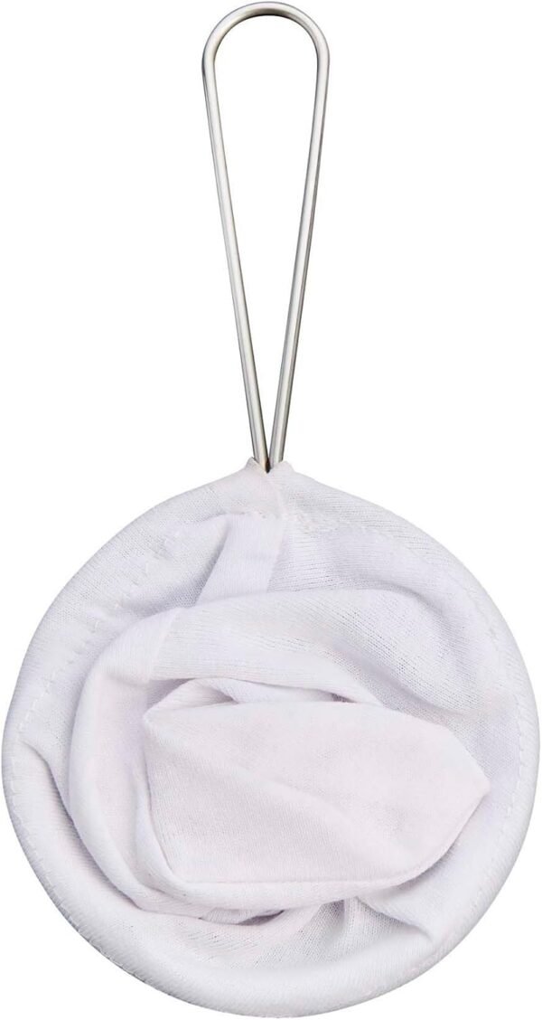 Fino Reusable Cloth Coffee Filter, Cotton-Poly Flannel Fabric with Stainless Steel Frame - Image 2