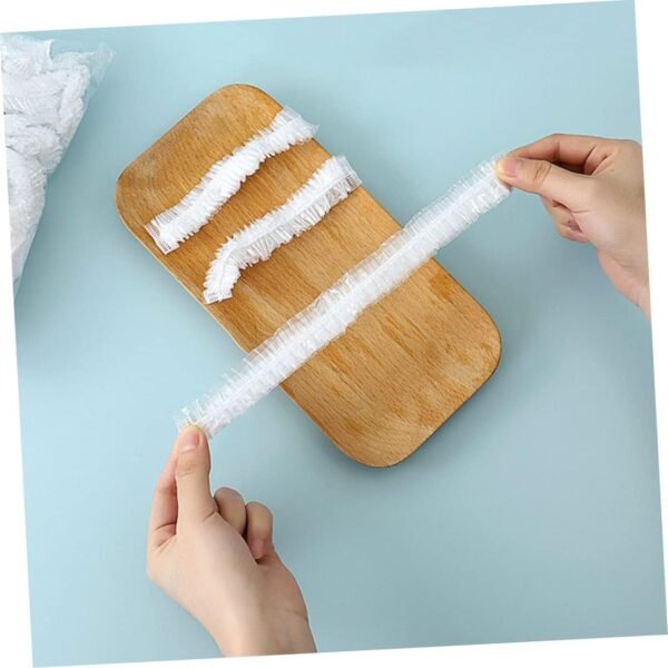 3sets Disposable Elastic Dish Covers Translucent Food Bowl Covers Elastic Food Covers Clear Reusable Dish Covers Elastic Bowl Covers Clear Bathing Caps Plastic 200pcs*3 - Image 6