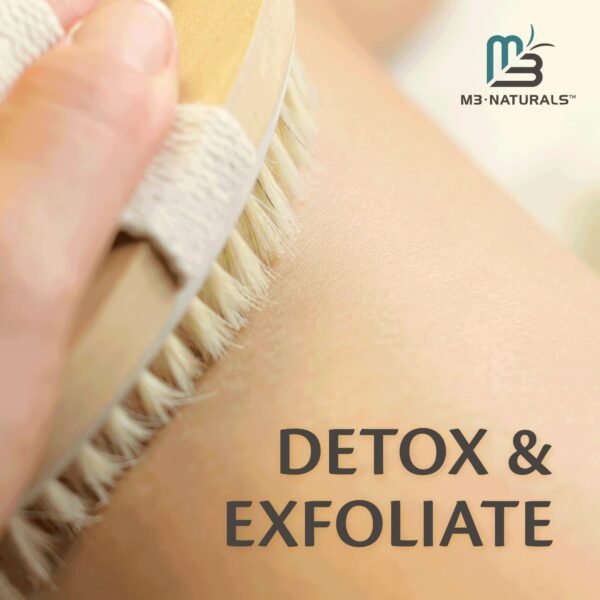 Firm Dry Brush & Shower Brush for Body - Handheld Back Scrubber Body Brush Exfoliator & Dead Skin Remover for Body Firm & Tighten Skin Improve Circulation for Men & Women by M3 Naturals - Image 9