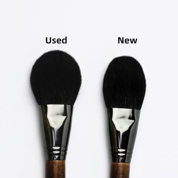 Natural Goat Hair Makeup Brushes Set of 4, Face Brushes, Professional Natural Hair Cosmetic Brushes, Beech Wood Handle. Super Soft Bristles, Variety of Brushes. - Image 5
