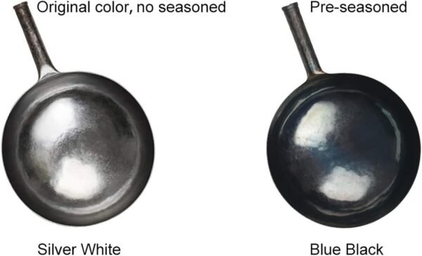 臻三环 Chinese Hand Hammered Iron Woks and Stir Fry Pans, Non-stick, No Coating, Less Oil, 章丘铁锅，Carbon Steel Pow (seasoned 30CM) - Image 3