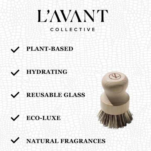 L'AVANT Collective Dish Scrubber | Plastic-Free, Bamboo | Eco-Friendly Alternative to Plastic Brushes | Ergonomic Design - Image 4