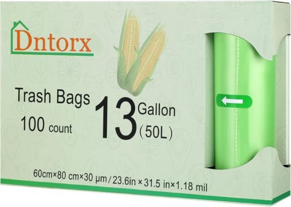 Garbage Bags, 100 Count 13 Gallon Trash Bags 1.18Mils Tall KitchenTrash Bags Heavy Duty Trash Bags Kitchen Garbage Bags for Kitchen Office Bedroom Bathroom Trash Can Liners - Image 8