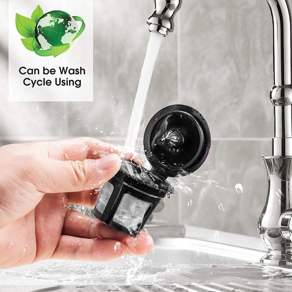 6 Pack Reusable K Cups, Universal Fit Reusable Coffee Filters with Food Grade Stainless Steel Mesh Eco-Friendly Coffee Pods, for 1.0 and 2.0 Brewers - Image 5