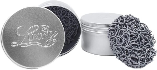 Shampoo Bar Holder Tins & Travel Soap Case, with Soap Saver Pad Lift, Helps Bars Last Longer (2 Portable Rust Resistant Containers, 2 Grey Lifts)