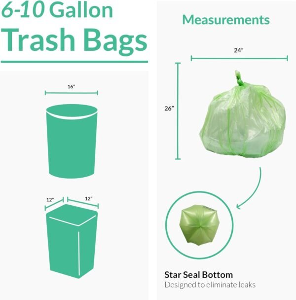 Reli. Biodegradable 6-10 Gallon Trash Bags | 150 Count | ASTM D6954 | Green | Eco-Friendly | Oxobiodegradable Under Certain Conditions (See Product Description) - Image 3