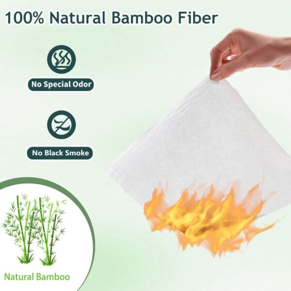 Reusable Paper Towels Washable wash Cloth 100% Bamboo bio Fiber Home Kitchen Paper Towels Super Absorbent Durable 2 Rolls for Half a Year - Image 3