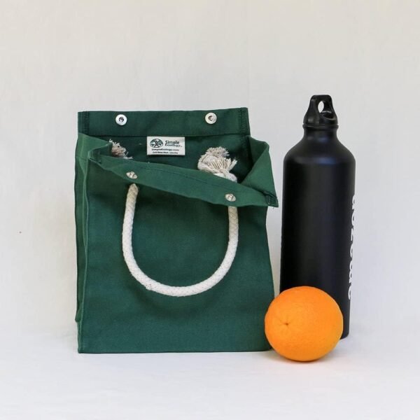 Organic Cotton Simple Lunch Bag - Natural - Image 4