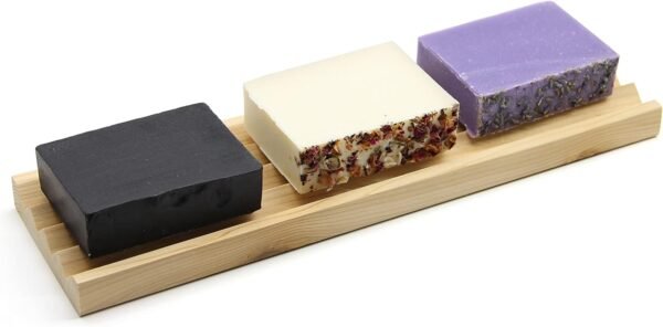 Long Cedar Soap Dish - Handcrafted 100% Cedar Wood soap Dish - Soap Saver Dish - soap Dish - Soap Saver, Tray and Holder for Shower, Bathroom and Kitchen - Made in Canada - Image 2