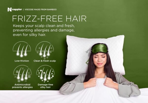 Cooling Pillow for hot Sleepers - Bed Pillows Queen Size Premium Set of 2 - Adjustable Shredded Memory Foam - Medium to Firm Pillows for Back, Stomach & Side Sleepers -Washable Cover - Image 9