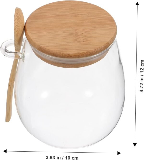Glass Jar Convenient Canister Home Accessory Tea Leaves Jar Tea Storage Jar Loose Tea Canister Nuts Canister Dry Goods Canister Dustproof Tea Jar Tea Storage Can Tea Container Wood - Image 5