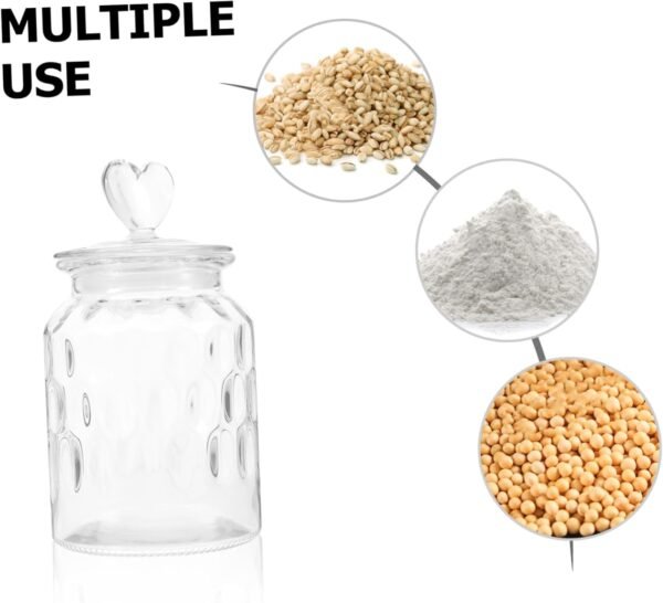Glass Jar Water Filter Tea Storage Vacuum Sealer Drink Small Containers with Lid Food Container Lids Coffee Canister Airtight Serving Tea Holder Food Jar Lockable Cookie Bins Jars - Image 5