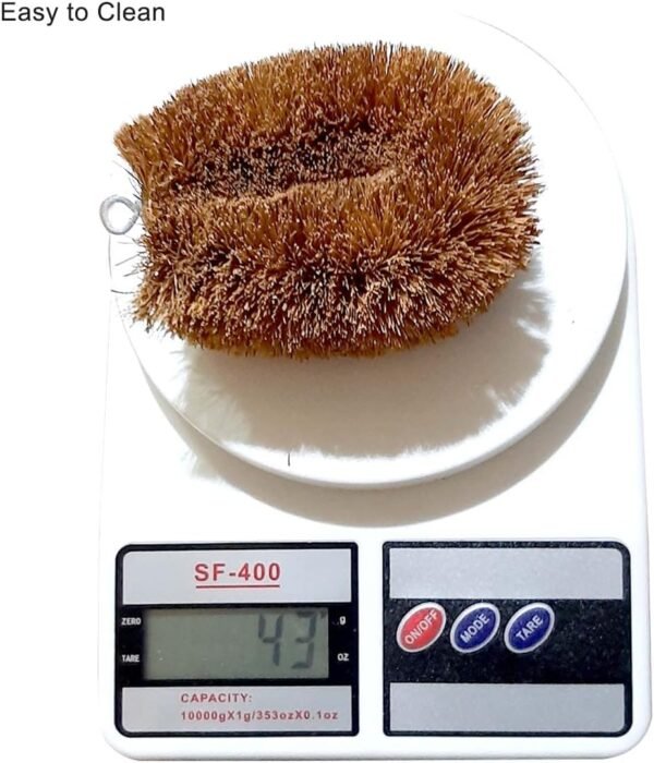 Coconut Fiber tawashi Brushes, Vegetable Brush, Potato Scrubber, Natural Cleaning Brushes for Household use, Ideal for Fruits, Veggies and Household use. Pack of 1, Brown, 4 x 3 x 1 - Image 5