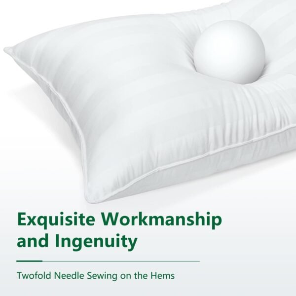 COZSINOOR Queen Size Bed Pillows for Sleeping: Hotel Quality, Set of 2 - Down Alternative Microfiber Filled for Back, Stomach, Side Sleepers, Breathable, and Skin-Friendly - Image 5