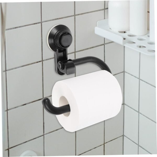 Abs Black Tissue Holder Bathroom Paper Towel Holder Suction Cups for Bathroom Phone Paper Holder - Image 7