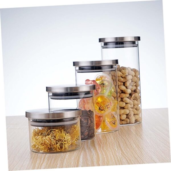 CRAFTHROU Storage Bottle Storage Boxes Condiment Containers with Lids Storage Container Sponge Holder Airtight Container Keepsake Insulated Food Jar Stackable Canister Kettle Jars Seals - Image 7