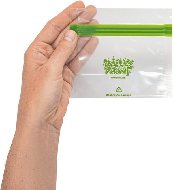 Smelly Proof 25 x Expandable Stand-Up & Fill REUSABLE Food Storage Bags Designed, US Made, PEVA & BPA FREE, Reusable Freezer Bags, Dishwasher-Safe, Clear 3 mils STAND & FILL 4" x 3" - 25pk - Image 2