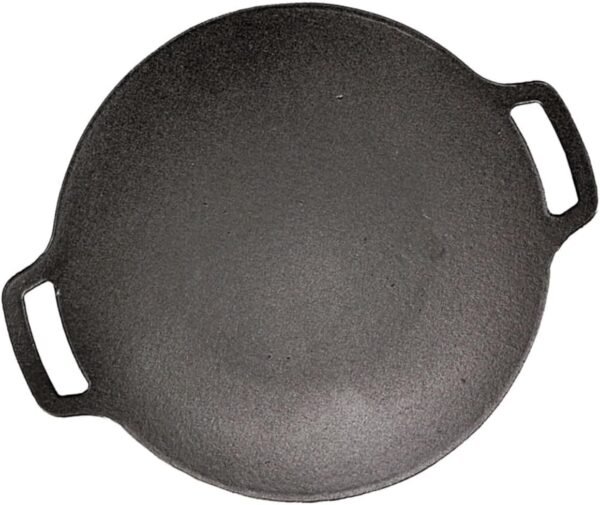 Nonstick Pizza Pan Griddle Pans Steak Pan Stove Frying Outdoor Barbecue Cooking Grill Pan Grills Roasting Pan Baking Dish Camping Cookware Roaster Pan Pizza Cooker Dark Grey Iron