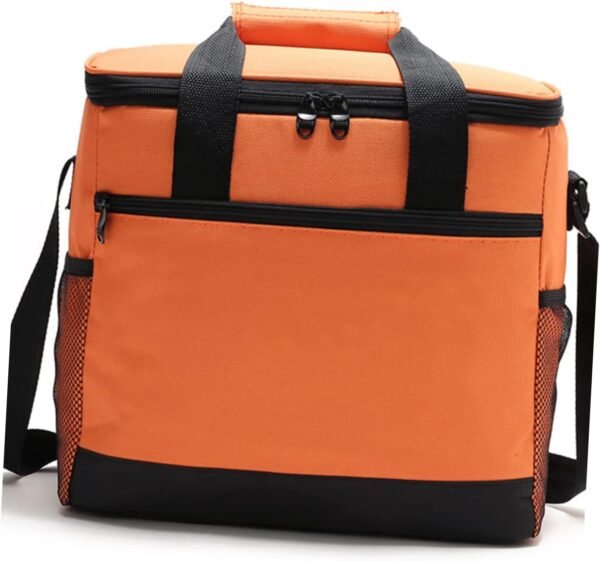 Food Storage Bag Cooler Lunch Heatable Hot Cooling Chiller Bag Tote Bag Reusable Shopping Bags Breastmilk Freezable Women Thermal Insulated Bags for Food Picnic Tote Orange - Image 5