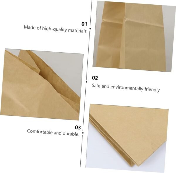 5pcs Kraft Paper Bag Bin Bag Sensor Bin Compost Canvas Kitchen Bin Outdoor Tote Bins Recycling Leaf Garden Bags Paper Shopping Bag Bread Bin Liners Nappy Storage Bag Yard Trash Bag - Image 4