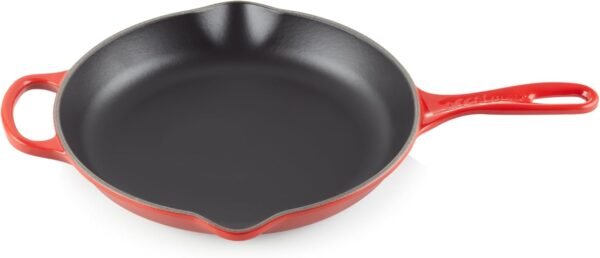 Le Creuset Enameled Cast Iron Signature Iron Handle Skillet, 10.25" (1-3/4 qt.), Cerise