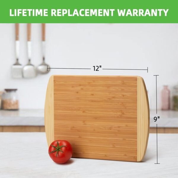 Organic Small Cutting Boards with Lifetime Replacements Wooden Cutting Boards for Kitchen Small Wood Cutting Board Small Bamboo Cutting Board - Image 4