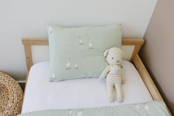 Organic Cotton Toddler Pillowcase, Set of 2, Soft and Breathable 100% Organic Cotton Travel Pillow Case Cover, Goose - Image 3