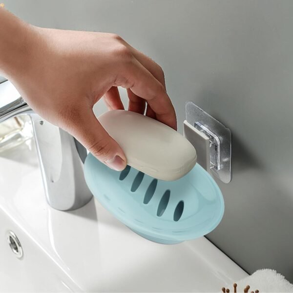 2 Pack Soap Dish with Drain Plastic Soap Holder for Shower Soap Box Easy to Clean & Keep Dry Soap Tray Suitable for Bathroom, Kitchen (Blue) - Image 5