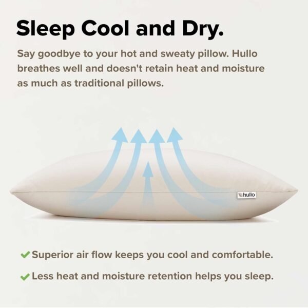 Hullo Buckwheat Pillow 14"×20" Organic, Cooling, Firm Pillow for Sleeping • Japanese Size Sobakawa Pillow • Made in USA - Image 7