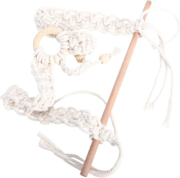 1pc Towel - Mounted Paper -Mounted Paper Rack Decorative Paper Rack Hanging Paper Holder Wall- Mounted - Mounted Paper Rack Macrame Toilet Paper Rack Beige Cotton Rope