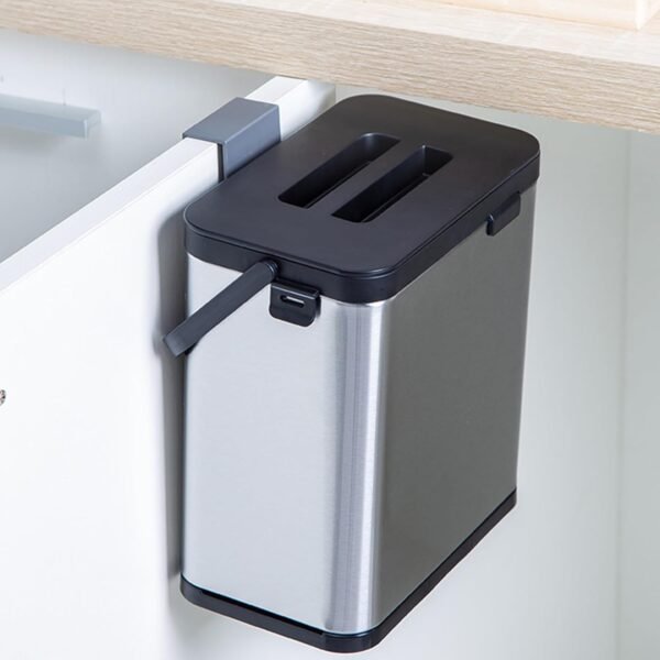 Modern Kitchens Compost Bin Wall Mounted Stainless Steel Garbage Container for Modern Kitchens Organization - Image 4