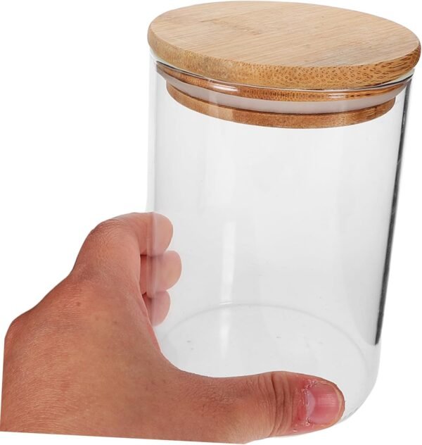 3pcs Airtight Reusable Coffee Beans Espresso Coffee Jar Food Storage Containers Jam Jars Machine Pouches Garbage Can Caramel Café En Grain Hatch Coffee Clean Storage Basket Wooden - Image 7