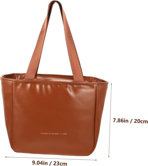Bento Bag Reusable Grocery Bags Foldable Washable Book Tote Bag Packed Lunch Pouch Cosmetic Bag Lunch Tote Bag Refrigerated Bagreusable Net Hand Bags Food Bag Pu - Image 2