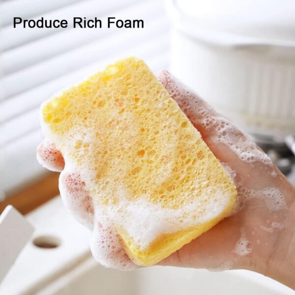 DGQ 12 Packs Compressed Cellulose Sponges Natural Kitchen Sponges Multicolor Non Scratch Scrub Sponges Dish Sponges Bathroom Sponges Cleaning Sponge - Image 5
